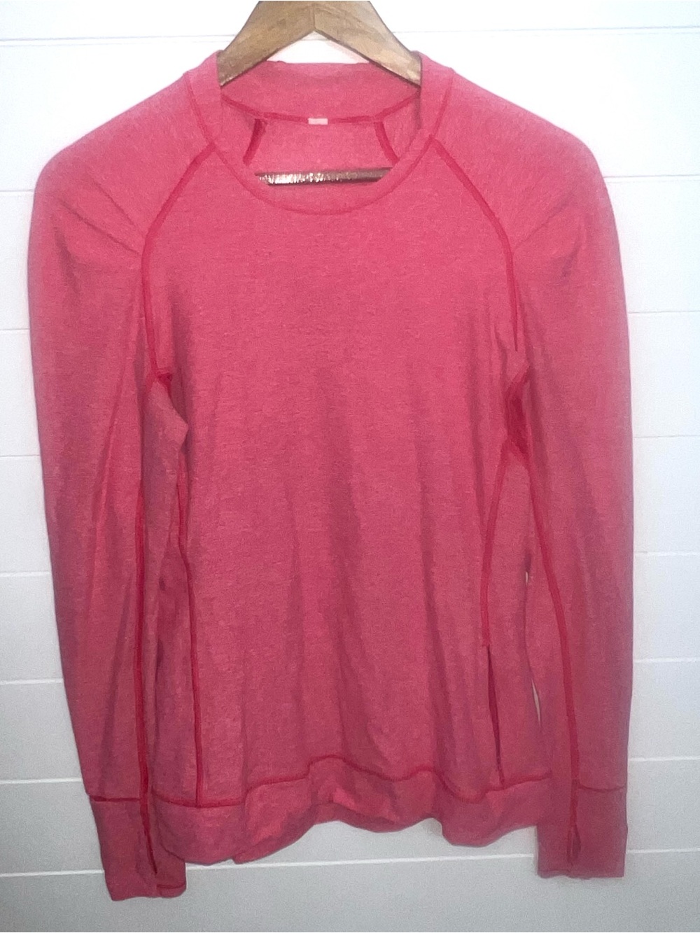 Lululemon Think Fast Long Sleeve Heathered Boom Juice Pink Size 10 Rulu